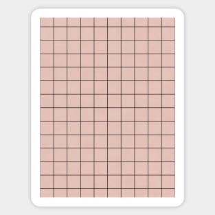 Small Grid Pattern - Pale Pink Sticker